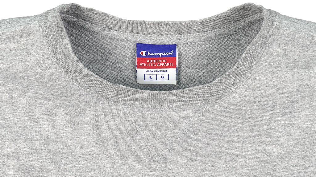 Champion - Grey ESPN Collection Crew Neck Sweatshirt 1990s Large Vintage Retro 