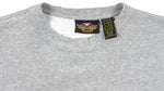 Harley Davidson - Grey Embroidered Spell-Out Crew Neck Sweatshirt 2003 Large Vintage Retro