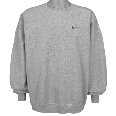 Nike - Grey Classic Crew Neck Sweatshirt 1990s X-Large