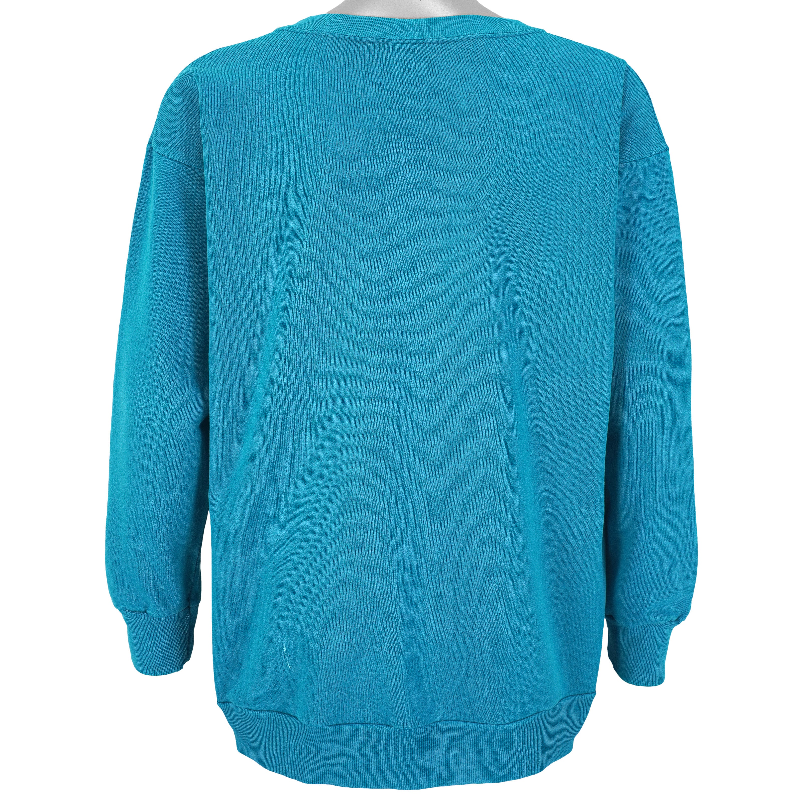 Guess - Blue Big Logo Crew Neck Sweatshirt 1990s Large Vintage Retro