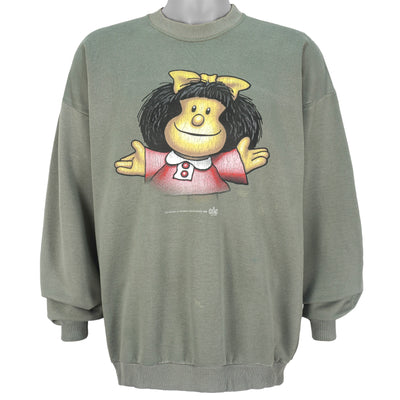 Vintage - Mafalda & Friends Crew Neck Sweatshirt 1990s Large