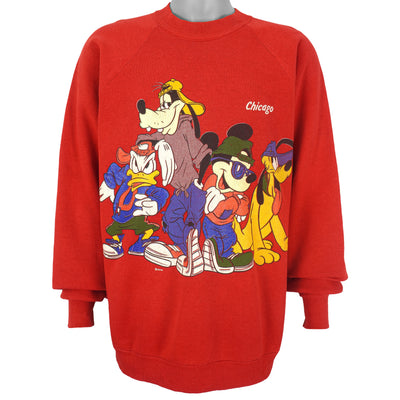 Disney - Mickey in Chicago Crew Neck Sweatshirt 1990s XX-Large