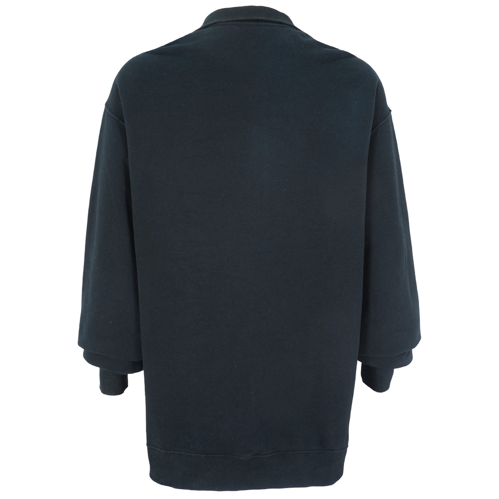 Nike - Black 1/4 Zip Spell-Out Sweatshirt 1990s XX-Large Vintage Retro