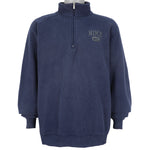 Nike - Dark Blue 1/4 Zip Spell-Out Sweatshirt 1990s Large Vintage Retro