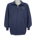 Nike - Dark Blue 1/4 Zip Spell-Out Sweatshirt 1990s Large Vintage Retro