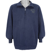 Nike - Dark Blue 1/4 Zip Spell-Out Sweatshirt 1990s Large Vintage Retro