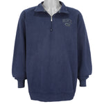 Nike - Dark Blue 1/4 Zip Spell-Out Sweatshirt 1990s Large Vintage Retro