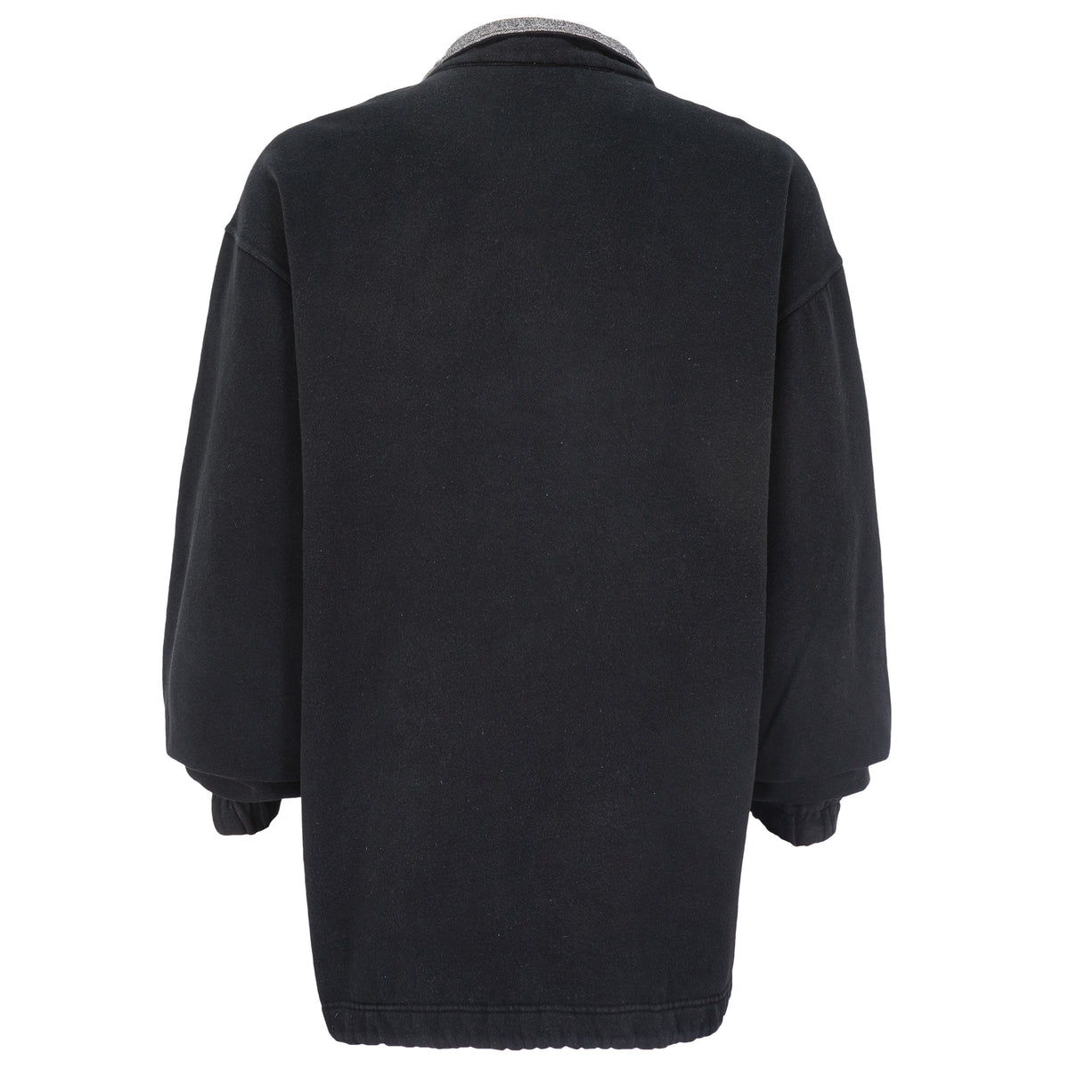 Champion - Black Big Spell-Out 1/4 Zip Sweatshirt 1990s X-Large Vintage Retro