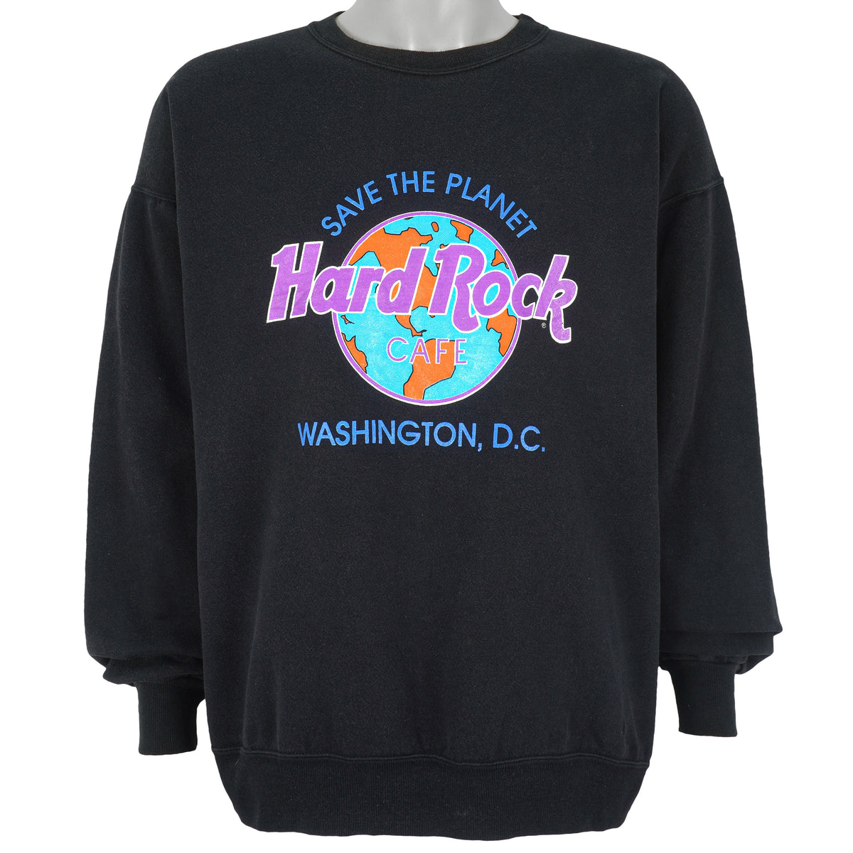 Vintage (Hard Rock) - Washington D.C Crew Neck Sweatshirt 1990s X-Large Vintage Retro