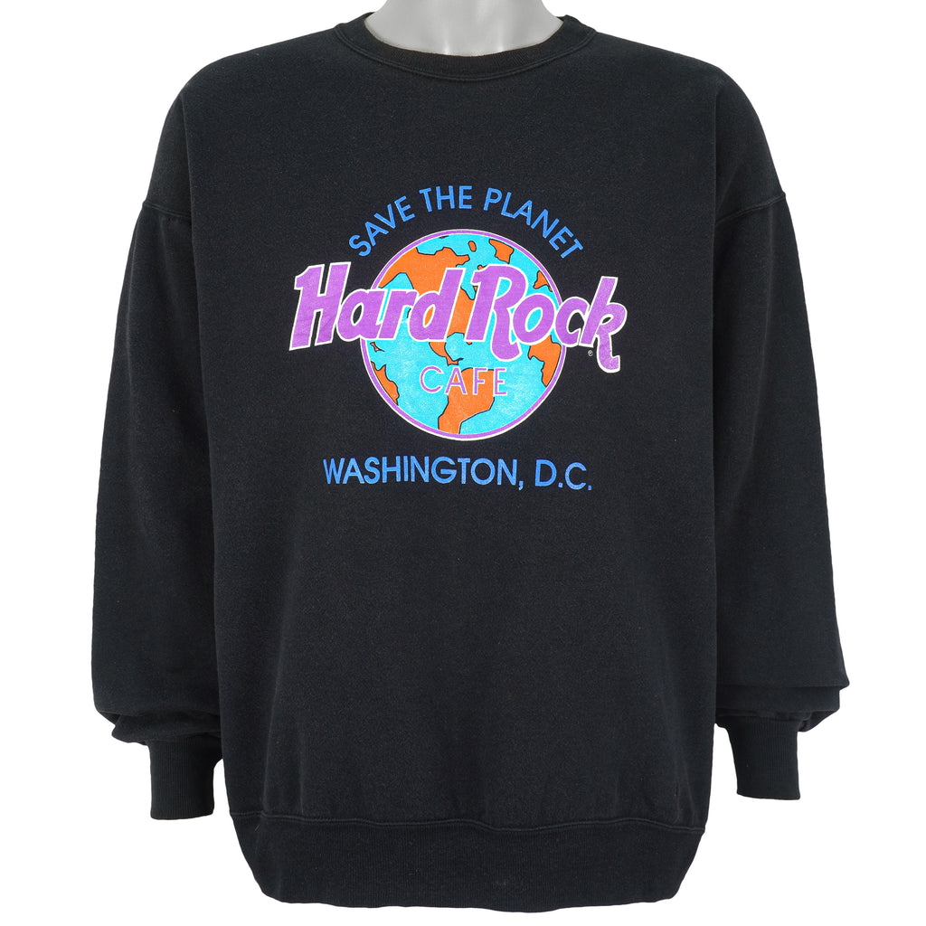 Vintage (Hard Rock) - Washington D.C Crew Neck Sweatshirt 1990s X-Large Vintage Retro