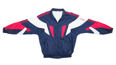 Adidas - Red, White & Blue Colorway Windbreaker 1990s Large