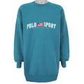 Ralph Lauren (Polo Sport) - Blue Spell-Out Embroidered Sweatshirt 1990s X-Large Vintage Retro