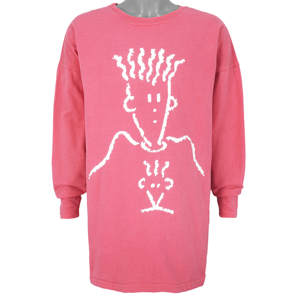 Vintage (Fido Dido) - 7Up Big Logo Crew Neck Sweatshirt 1990s Large Vintage Retro