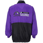 MLB (Genuine Merchandise) - Colorado Rockies Spell-Out 1/2 Zip Jacket 1990s Large Vintage Retro Baseball