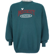 Disney - Mickey Embroidered Crew Neck Sweatshirt 1990s X-Large Vintage Retro