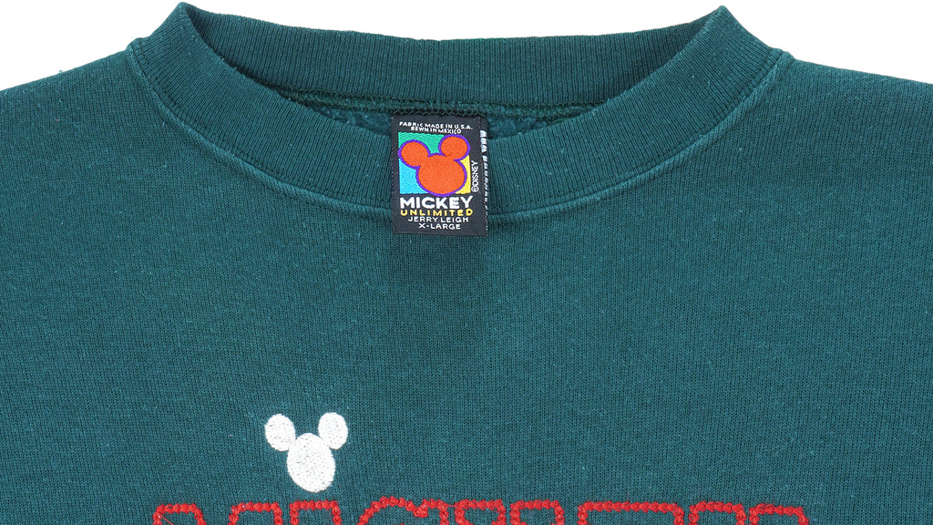 Disney - Mickey Embroidered Crew Neck Sweatshirt 1990s X-Large Vintage Retro