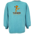 Disney - Blue Tigger Crew Neck Sweatshirt 1990s Medium Vintage Retro