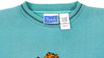 Disney - Blue Tigger Crew Neck Sweatshirt 1990s Medium Vintage Retro