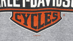 Harley Davidson - Grey Spell-Out Muscle T-Shirt 1998 XX-Large Vintage Retro