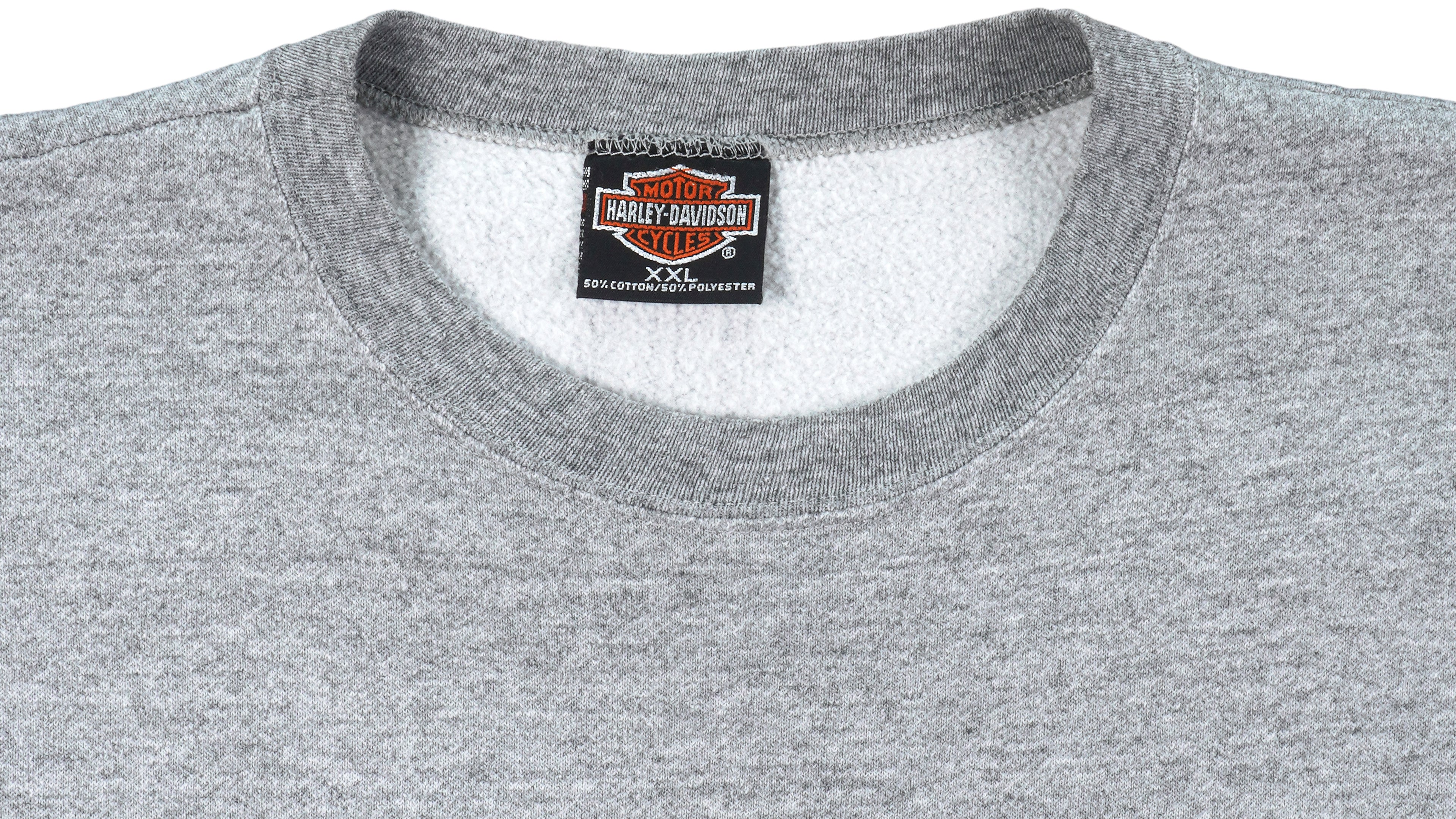 Harley Davidson - Grey Spell-Out Muscle T-Shirt 1998 XX-Large Vintage Retro