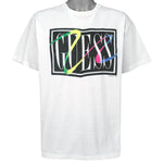 Guess - White Spell-Out T-Shirt 1989 X-Large Vintage Retro