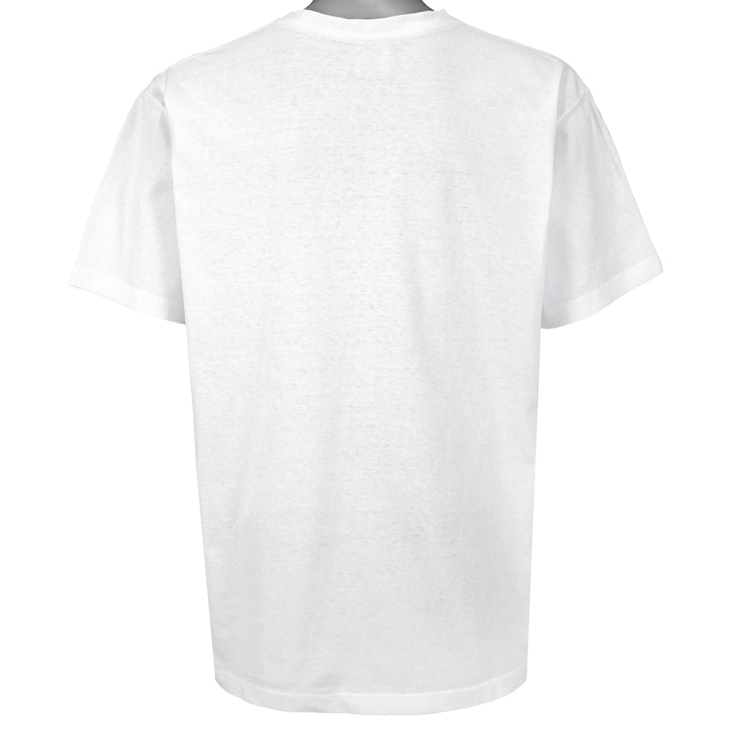 Guess - White Spell-Out T-Shirt 1989 X-Large Vintage Retro
