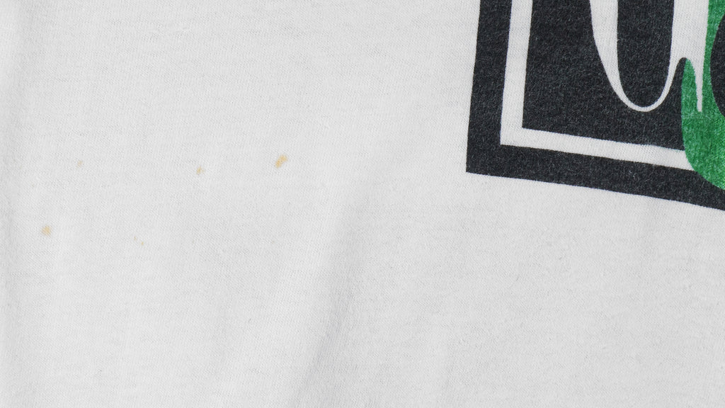 Guess - White Spell-Out T-Shirt 1989 X-Large Vintage Retro