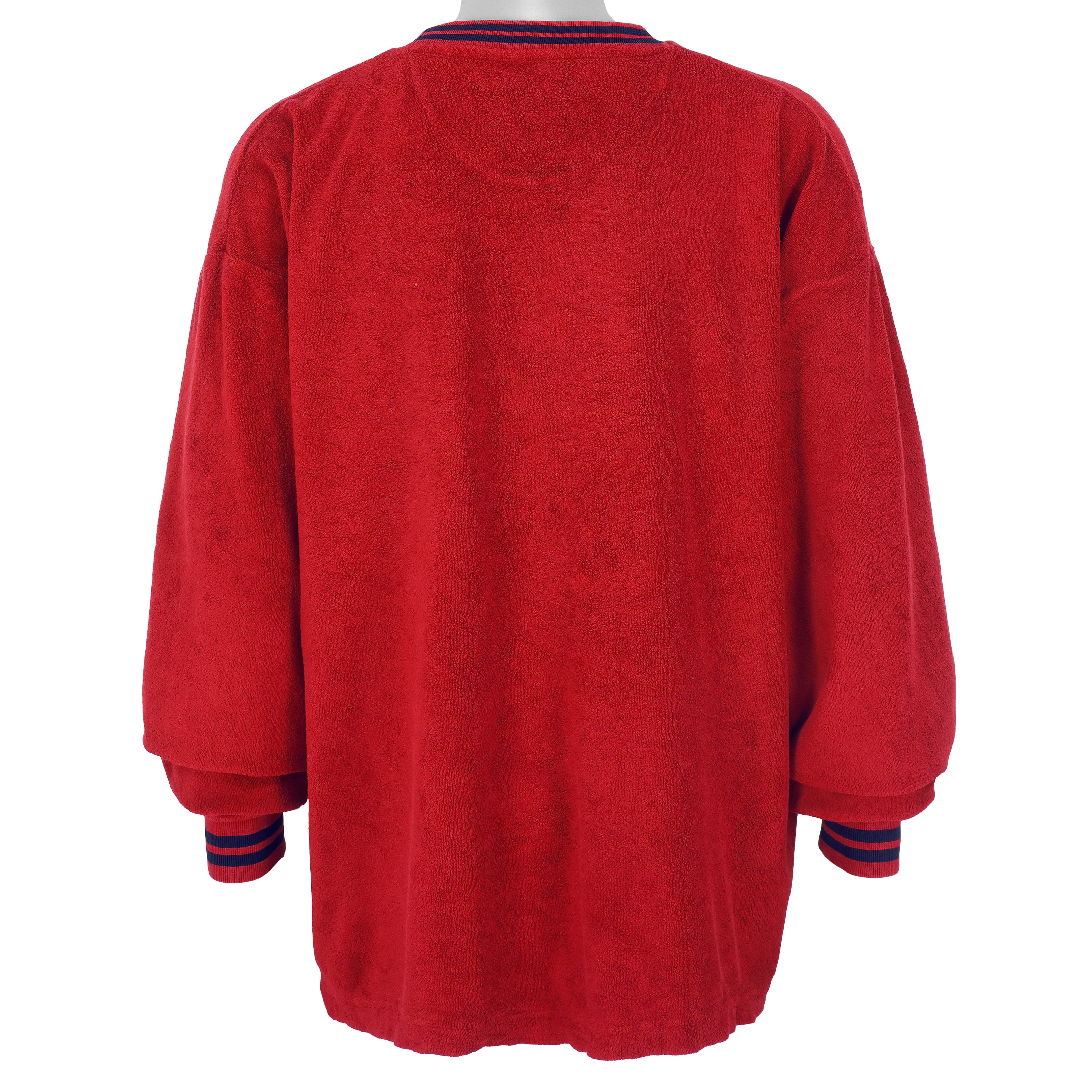 Ralph Lauren - Red Chaps Jeans Crew Neck Sweatshirt 1990s X-Large Vintage Retro