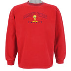 Looney Tunes - Tweety Embroidered Spell-Out Sweatshirt 1990s Medium Vintage Retro