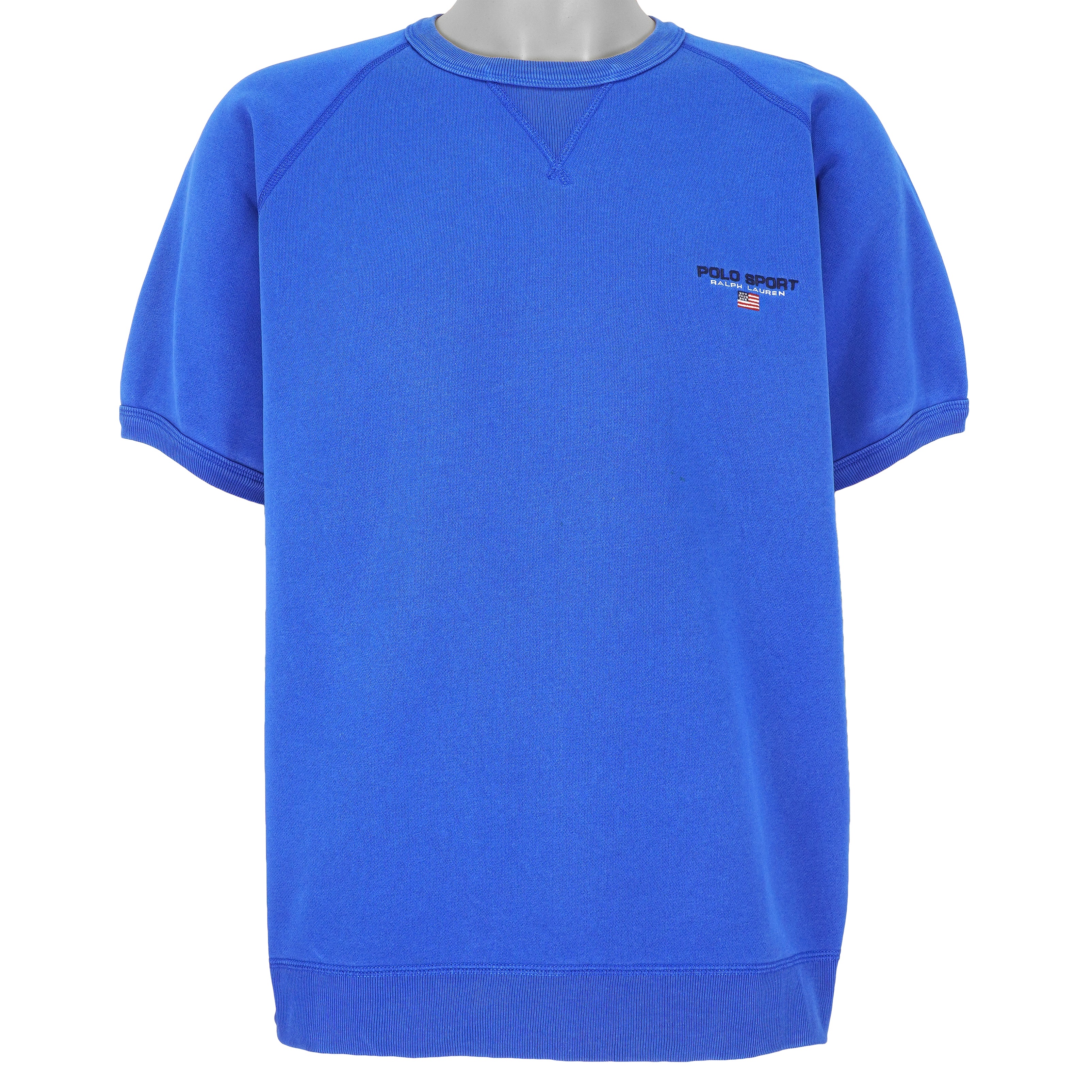 Ralph Lauren - Polo Sports Blue Crew Neck T-Shirt 1990s Large Vintage Retro