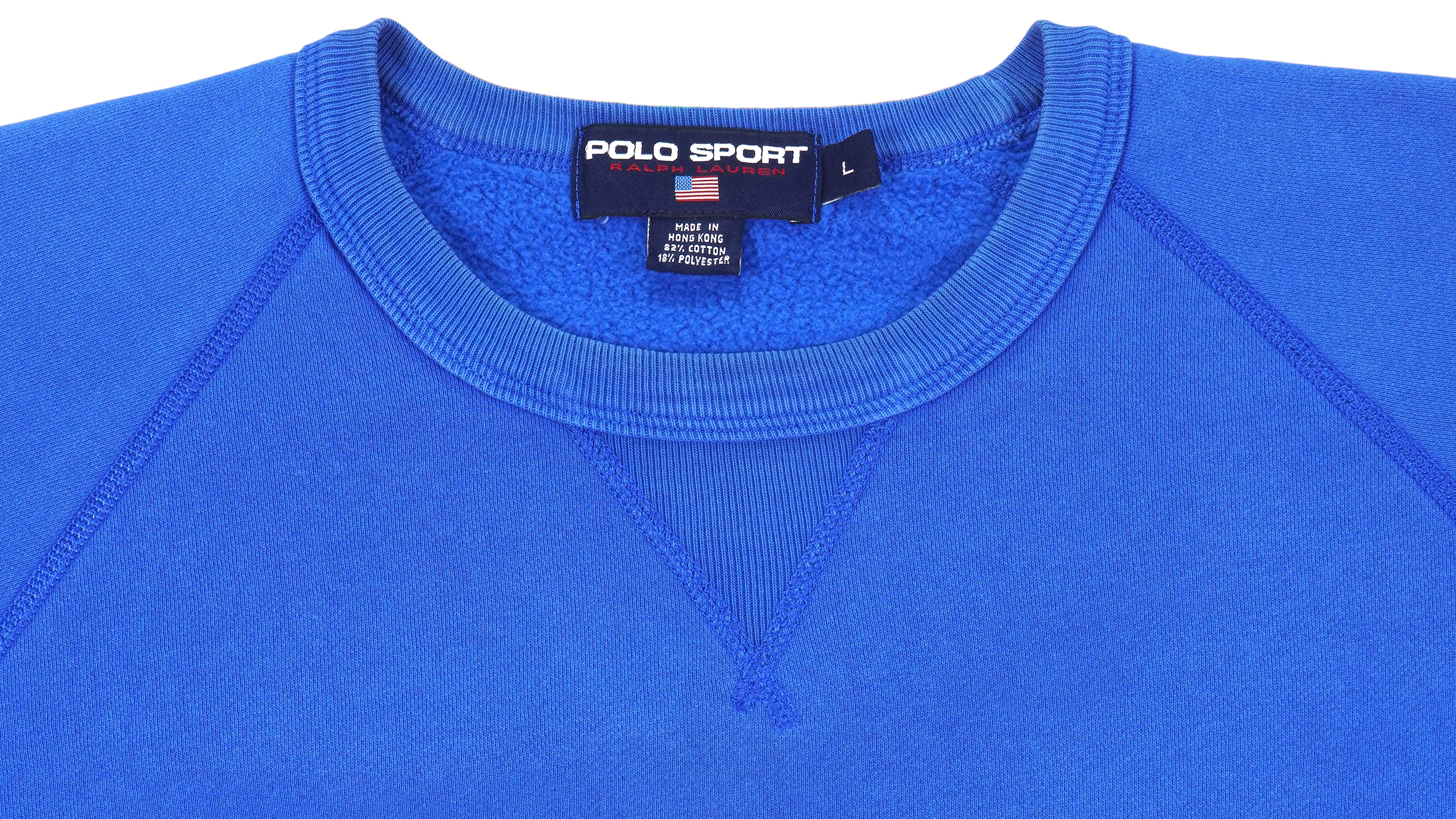 Ralph Lauren - Polo Sports Blue Crew Neck T-Shirt 1990s Large Vintage Retro