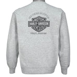 Harley Davidson - Grey Spell-Out Sweatshirt 2007 Medium Vintage Retro
