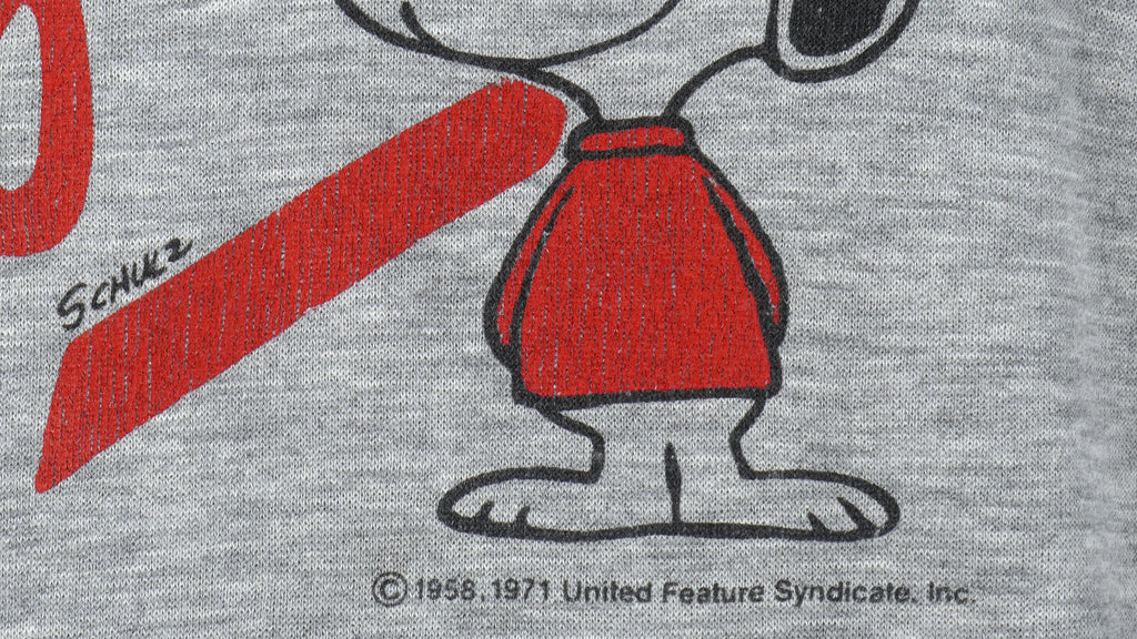 Vintage (Blues) - Snoopy Spell-Out Crew Neck Sweatshirt 1971 Large Vintage Retro