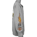 Harley Davidson - Twin Cities Spell-Out Zip-Up Sweatshirt 2007 X-Large Vintage Retro