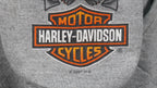 Harley Davidson - Twin Cities Spell-Out Zip-Up Sweatshirt 2007 X-Large Vintage Retro