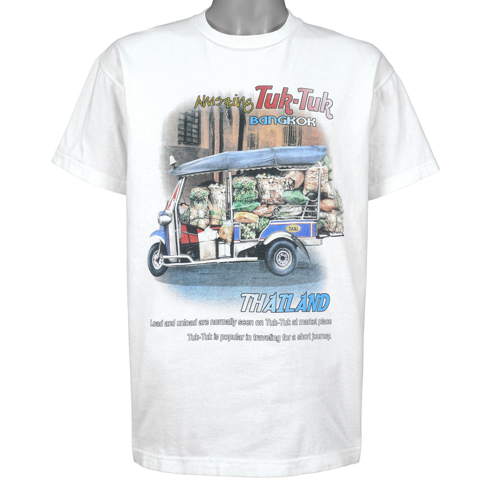 Vintage (Colour) - Amazing Tuk-Tuk Bangkok T-Shirt 1990s Large Vintage Retro