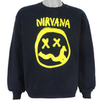 Vintage (Gildan) - Black Nirvana Spell-Out Crew Neck 2012 Medium