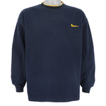 Nike - Blue Classic Crew Neck Sweatshirt 1990s Medium Vintage Retro