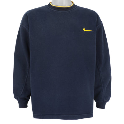 Nike - Blue Classic Crew Neck Sweatshirt 1990s Medium
