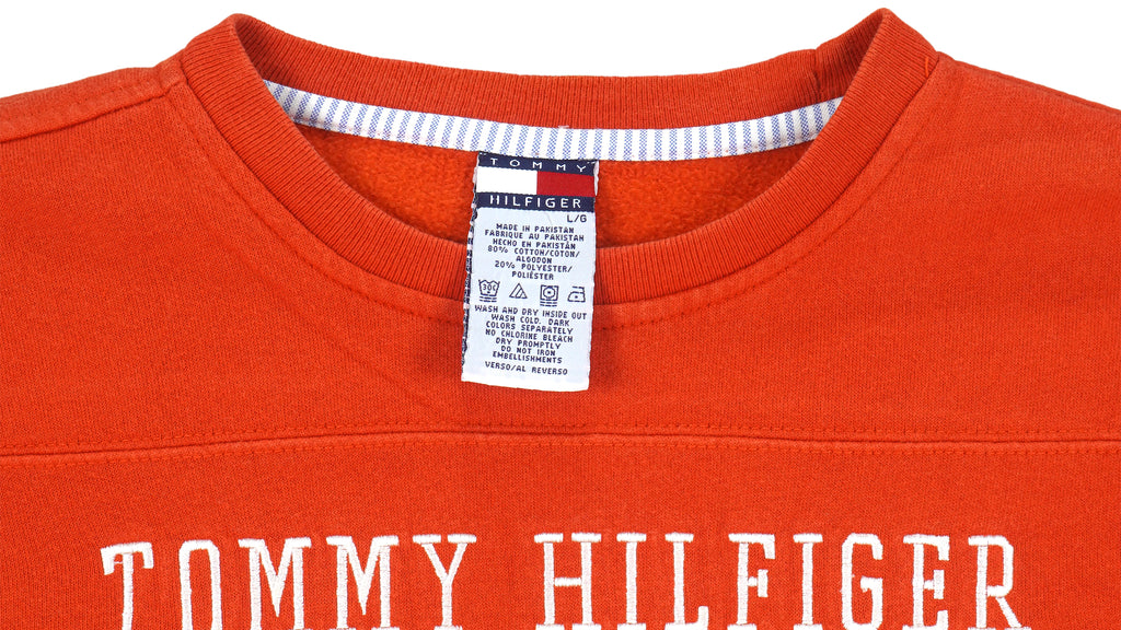 Tommy Hilfiger - Spell-Out Crew Neck Sweatshirt 1990s Large Vintage Retro