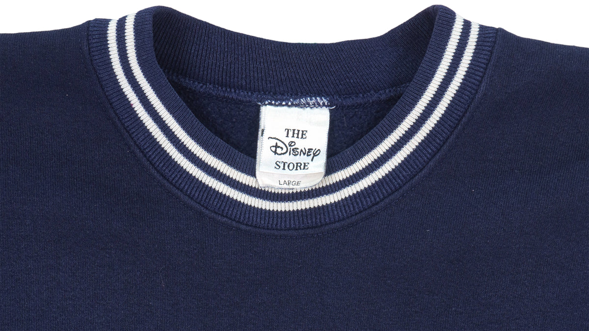 Disney - Blue Tigger Embroidered Crew Neck Sweatshirt 1990s Large Vintage Retro