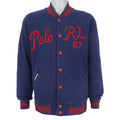 Ralph Lauren (Polo) - Blue Spell-Out Button-Up Jacket  1990s Medium Vintage Retro