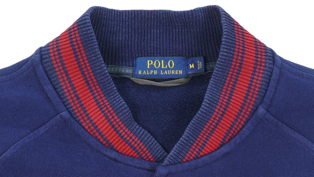 Ralph Lauren (Polo) - Blue Spell-Out Button-Up Jacket 1990s Medium Vintage Retro