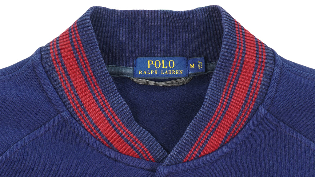 Ralph Lauren (Polo) - Blue Spell-Out Button-Up Jacket 1990s Medium Vintage Retro