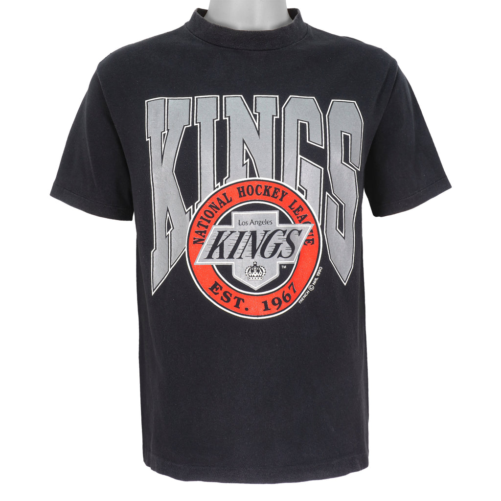 NHL (Trench) - Los Angeles Kings T-Shirt 1990 Medium Vintage Retro Hockey