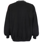 Adidas - Black & White Spell-Out Crew Neck Sweatshirt 1990s Large Vintage Retro