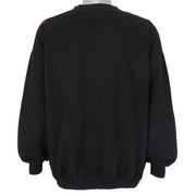 Adidas - Black & White Spell-Out Crew Neck Sweatshirt 1990s Large Vintage Retro