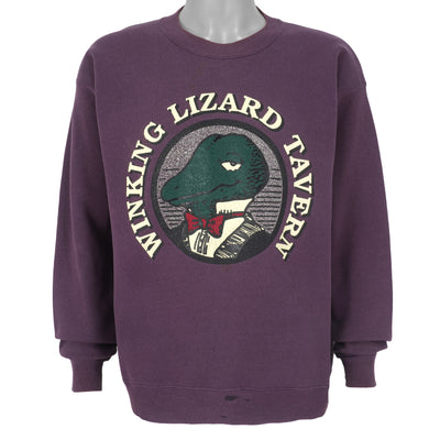 Vintage (Lee) - Winking Lizard Tavern Crew Neck Sweatshirt 1990s Large