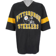 NFL (Logo 7) - Pittsburgh Steelers Big Spell-Out Jersey1970s X-Large Vintage Retro Football