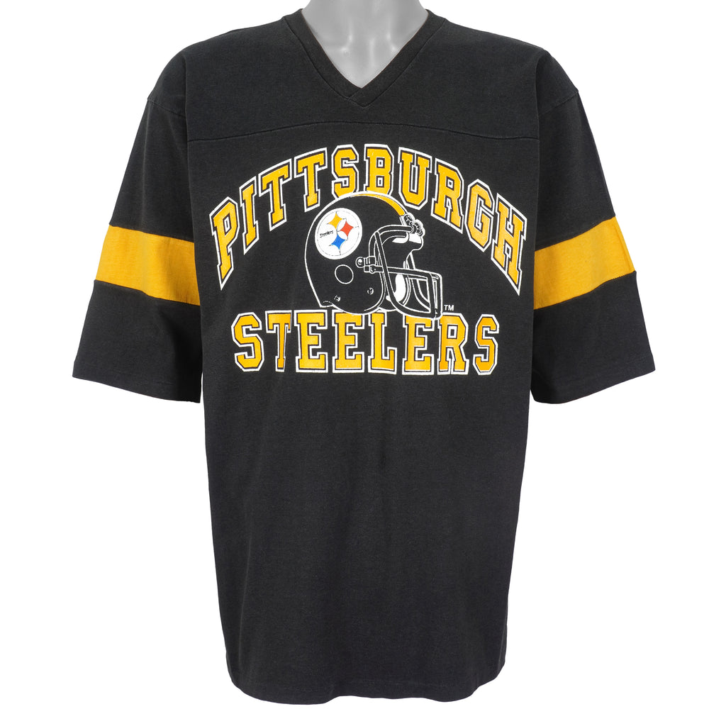 NFL (Logo 7) - Pittsburgh Steelers Big Spell-Out Jersey1970s X-Large Vintage Retro Football